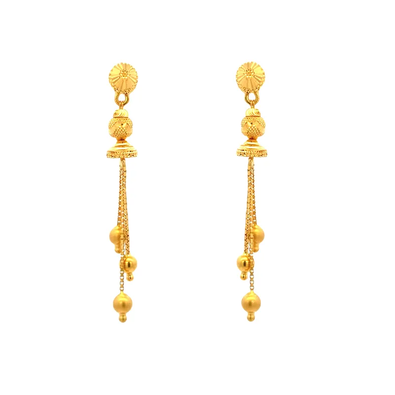 22K Gold Hanging Earrings