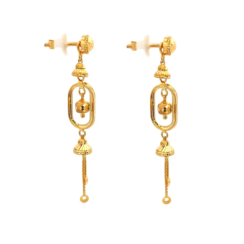 22K Gold Hanging Earrings