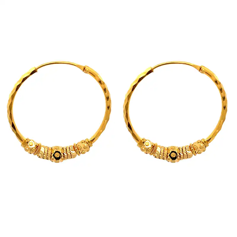 22K Gold Hanging Earrings