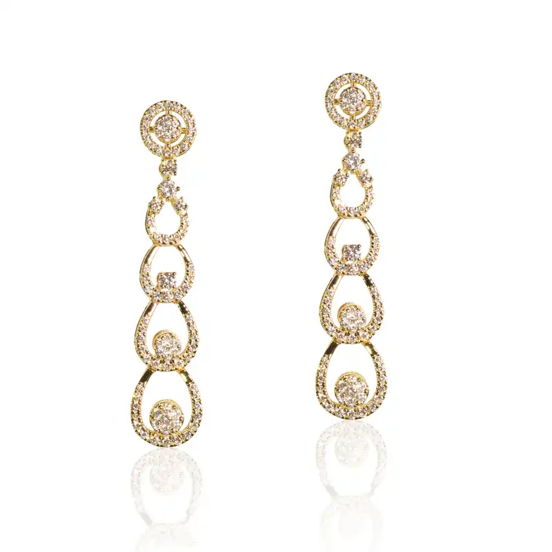 Cascading Diamond Earrings