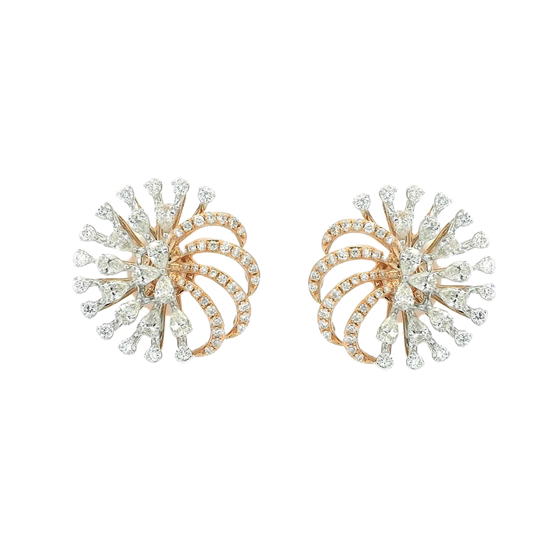 White Gold Diamond Stud Earrings