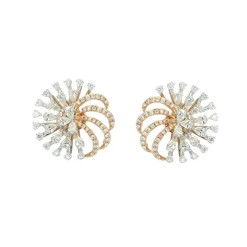 White Gold Diamond Stud Earrings