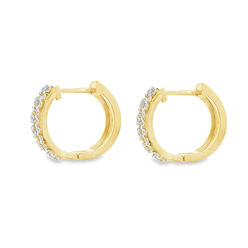 Must-have Diamond Huggies Earrings - 0.7 inch