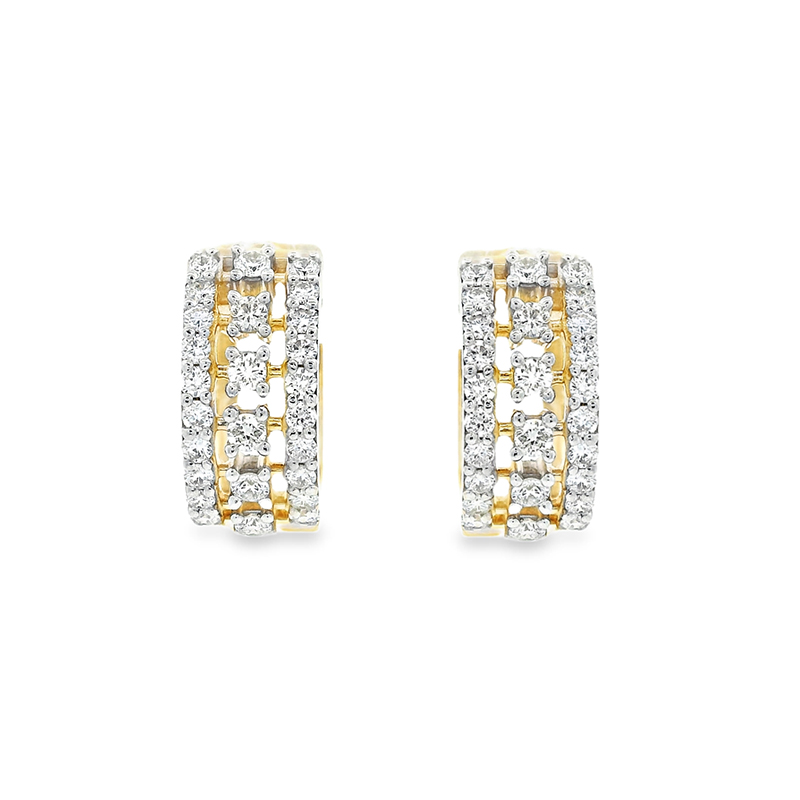 Must-have Diamond Huggies Earrings - 0.7 inch