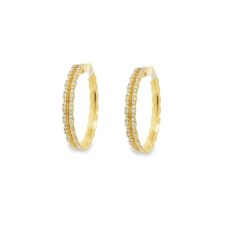 Elegant Gold and Diamond Earrings