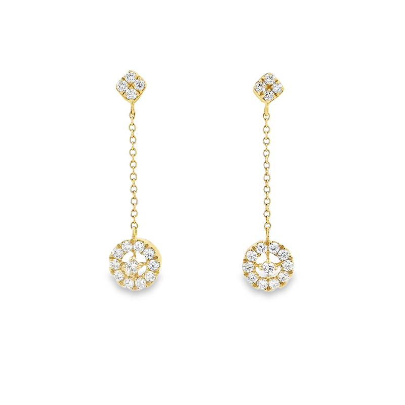 Yellow Gold Diamond Stud Earrings