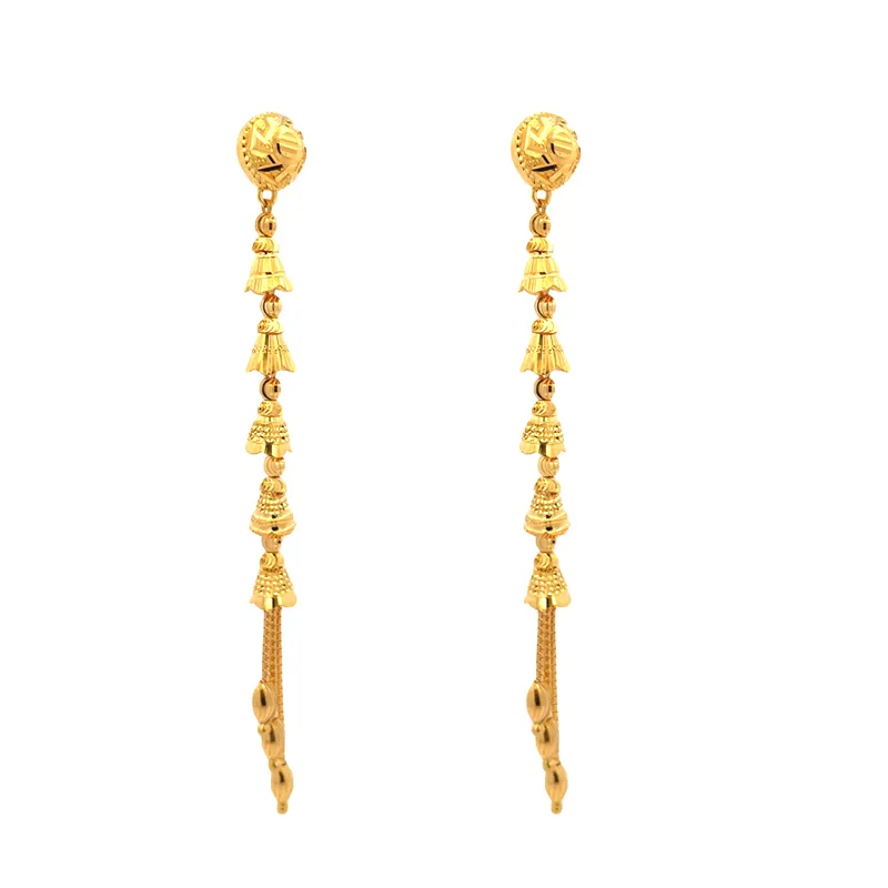 22K Gold Hanging Earrings