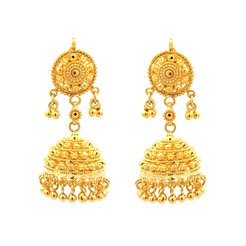 22K Gold Jhumka Earrings