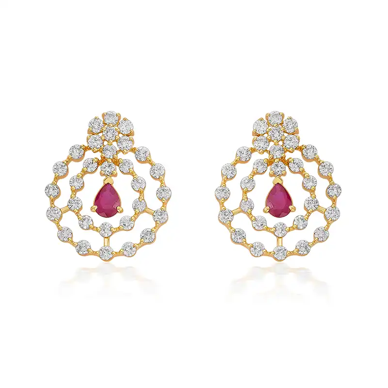 Contemporary Royalty Gemstone studded Diamond Pendant Set