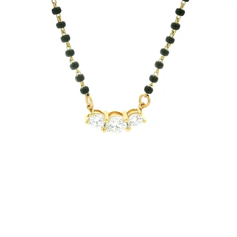 18K Gold Diamond Mangalsutra