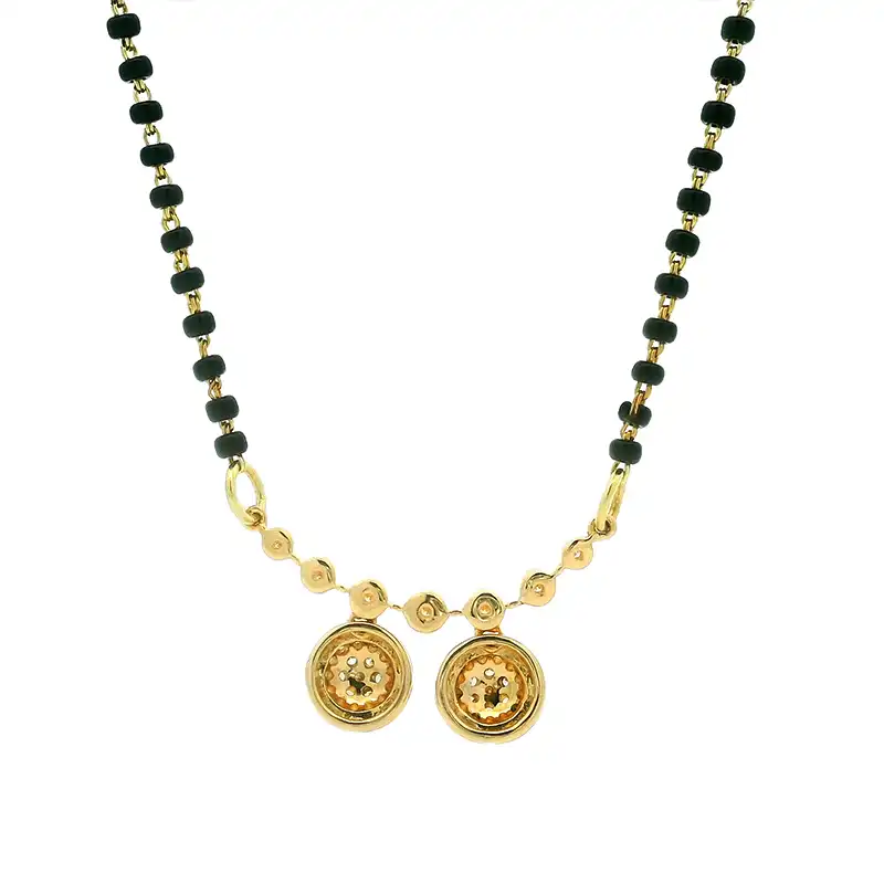 Modern Vati Mangalsutra in Gold and Diamonds