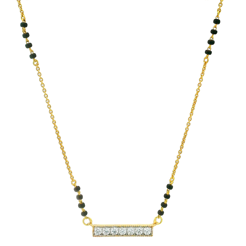 18K Gold Diamond Mangalsutra