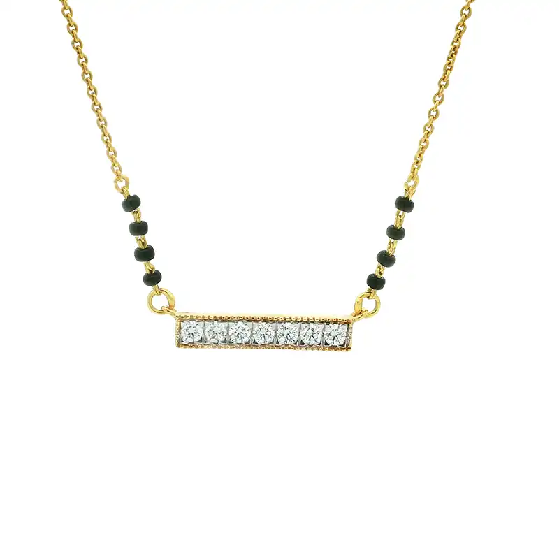 18K Gold Diamond Mangalsutra