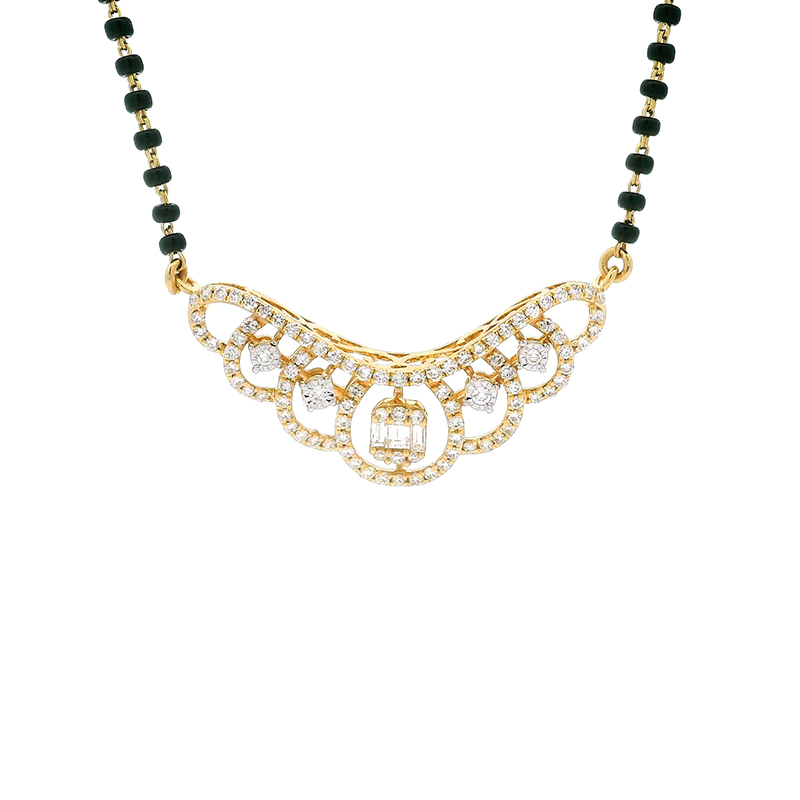 18K Gold Diamond Mangalsutra