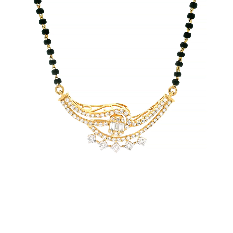 18K Gold Diamond Mangalsutra