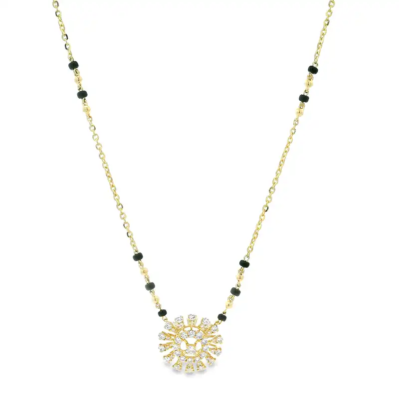 18K Gold Diamond Mangalsutra