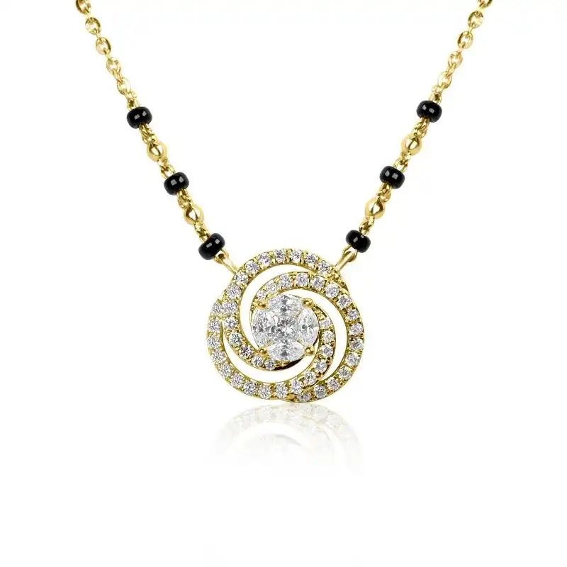 18K Gold Diamond Mangalsutra