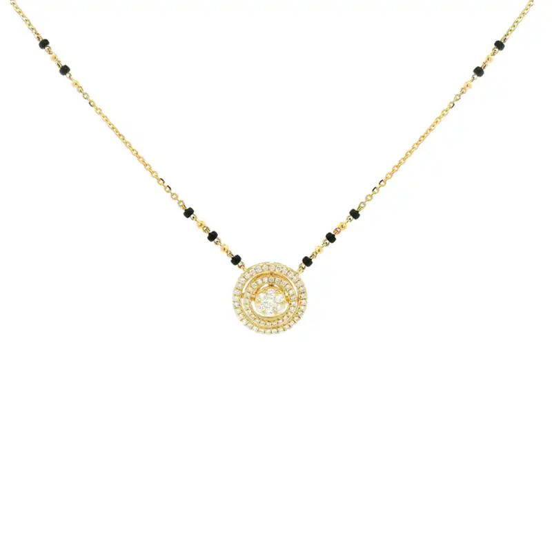 18K Gold Diamond Mangalsutra