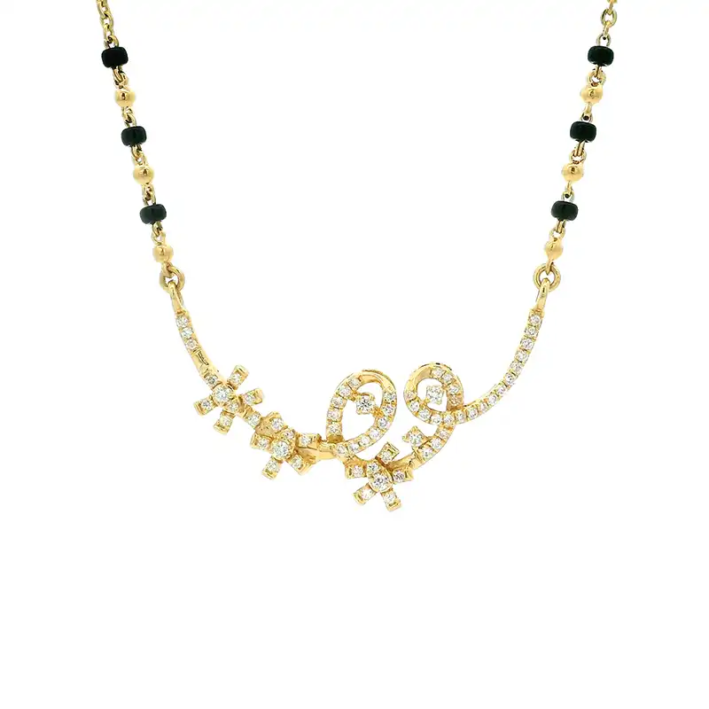 18K Gold Diamond Mangalsutra