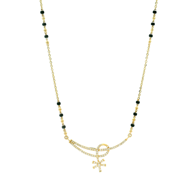 18K Gold Diamond Mangalsutra