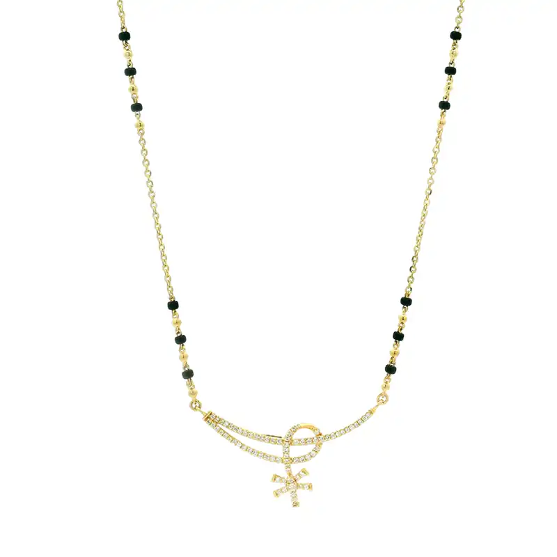 18K Gold Diamond Mangalsutra