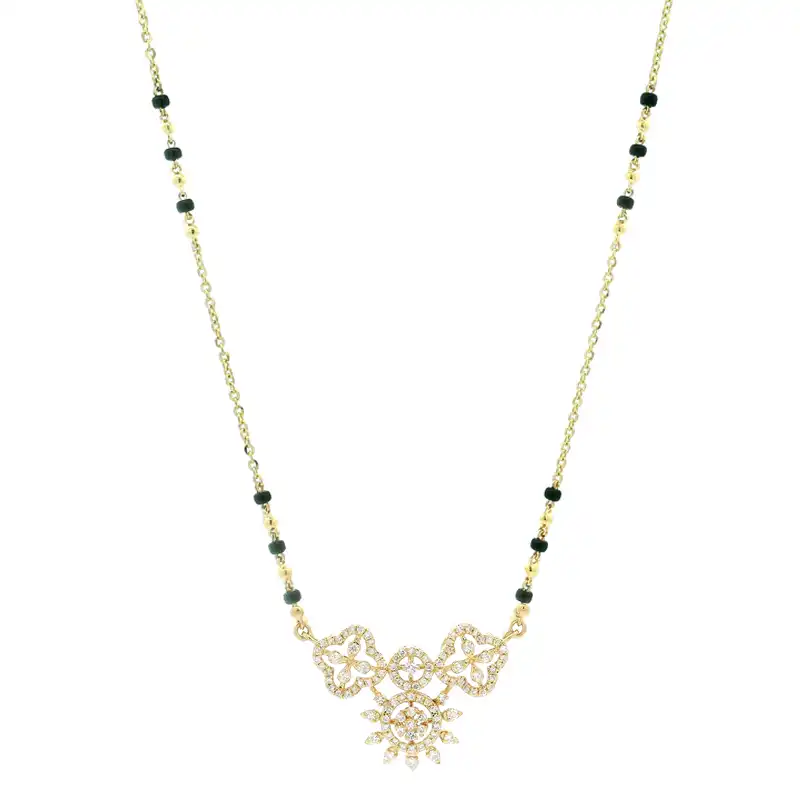 18K Gold Diamond Mangalsutra