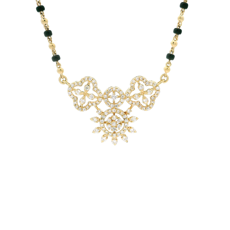 18K Gold Diamond Mangalsutra