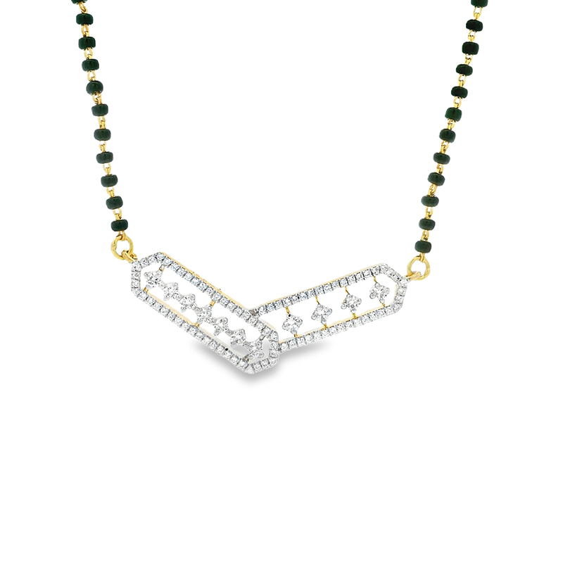 18K Gold Diamond Mangalsutra