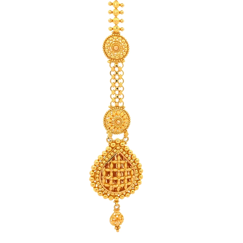 22K Yellow Gold Maang Tikka