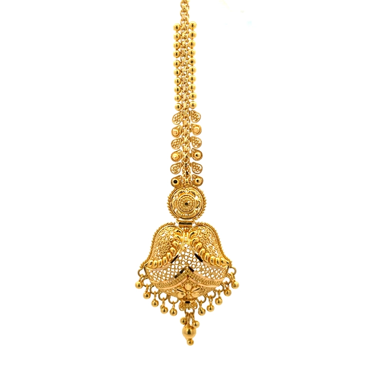 22K Yellow Gold Maang Tikka