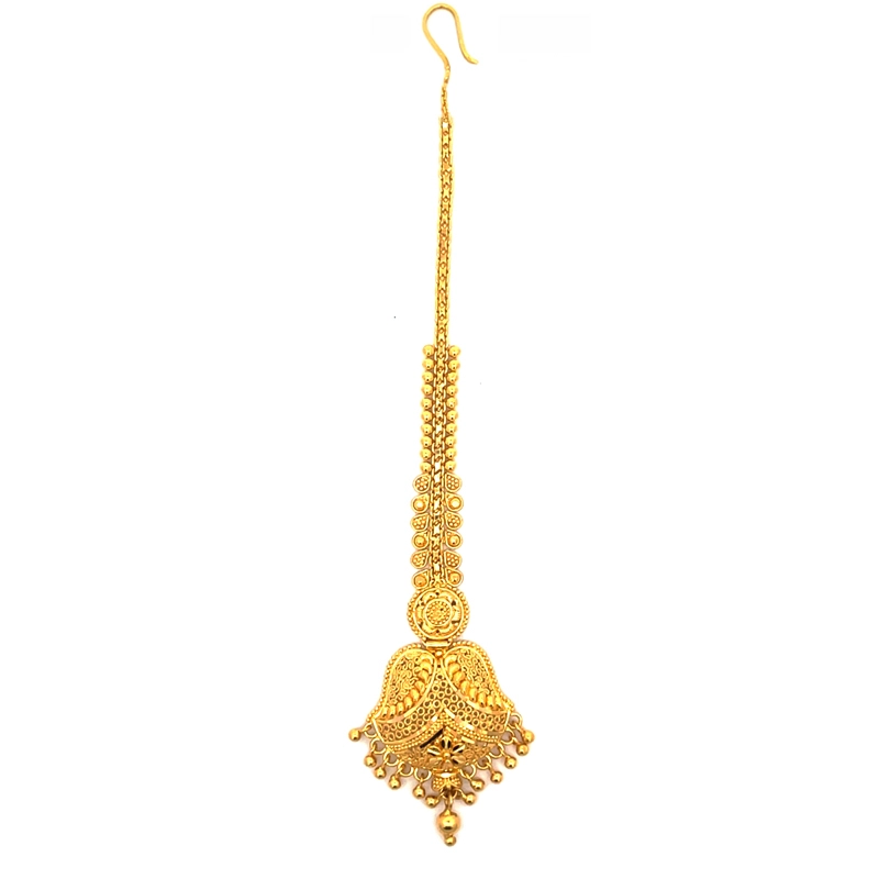 22K Yellow Gold Maang Tikka