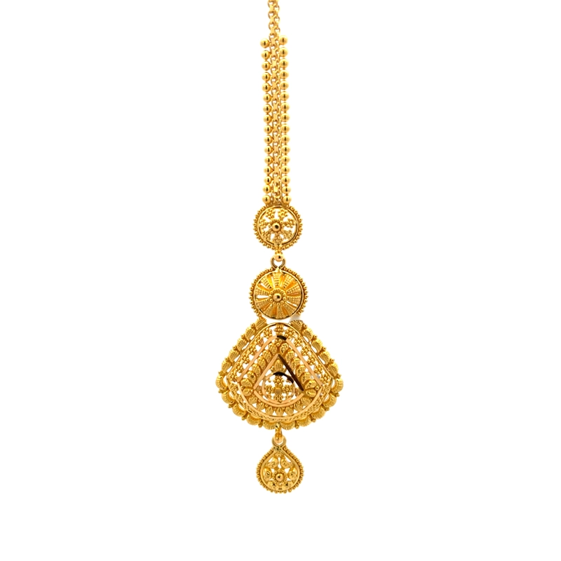 22K Yellow Gold Maang Tikka