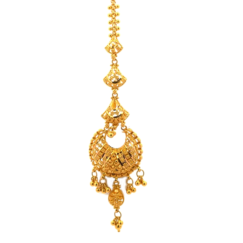 22K Yellow Gold Maang Tikka