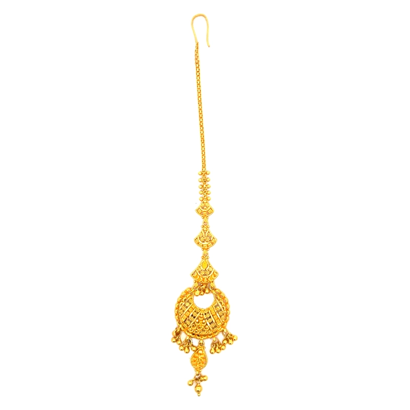 22K Yellow Gold Maang Tikka