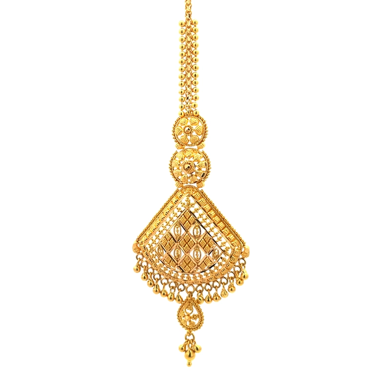 22K Yellow Gold Maang Tikka