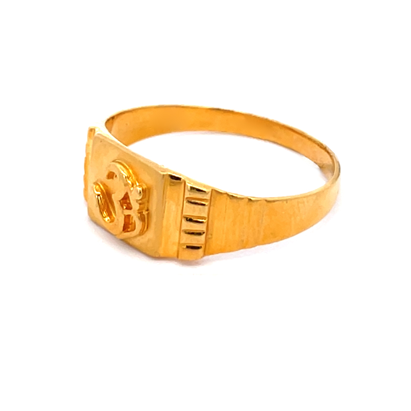 Om symbol Gold Ring for Men