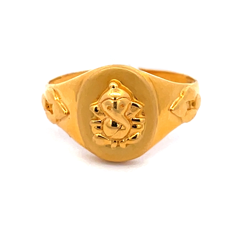 Men's Ring with Ganesh symbol - Size 8.75