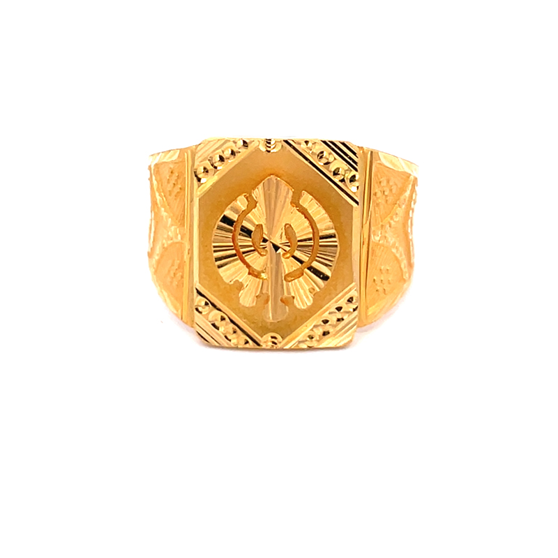 Men's Ring with Khanda symbol