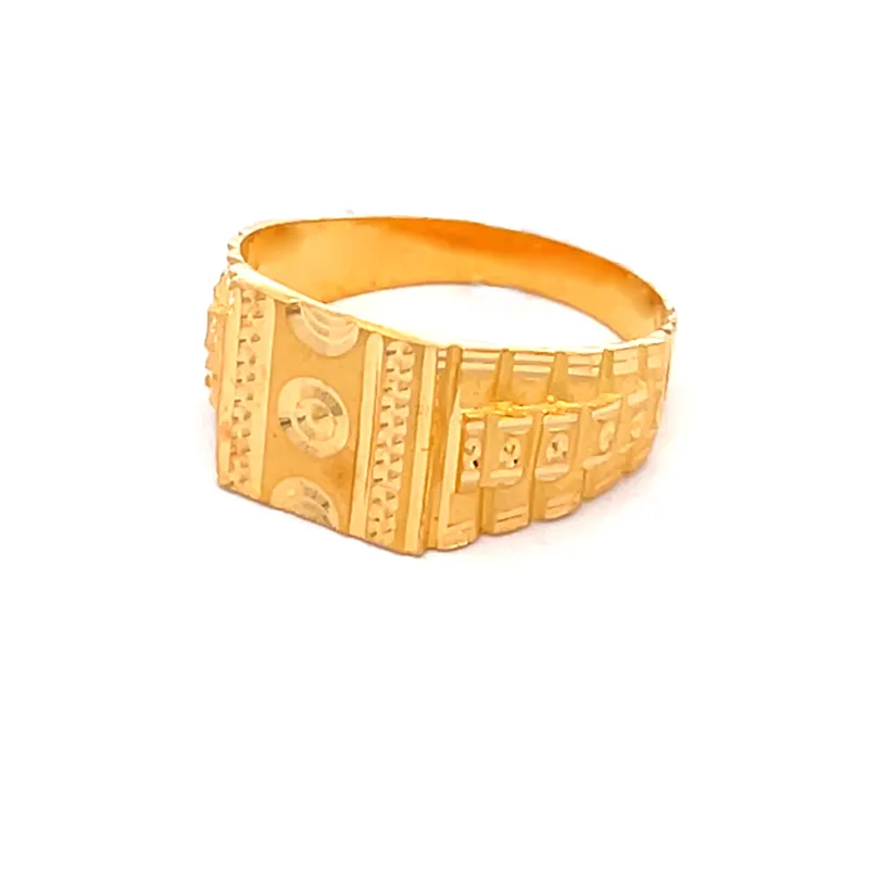 22K Gold Men's Ring - Size 9.50