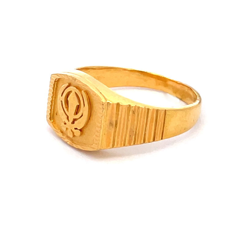 Men's Ring with Khanda symbol