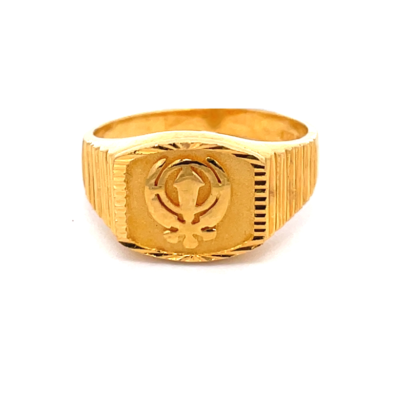 Men's Ring with Khanda symbol