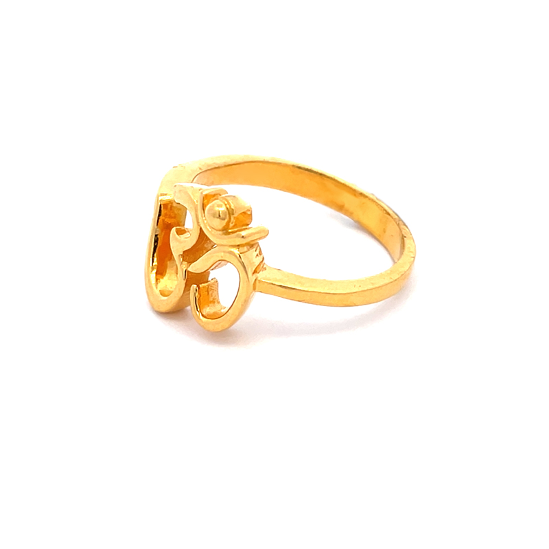 Om symbol Gold Ring for Men - Size