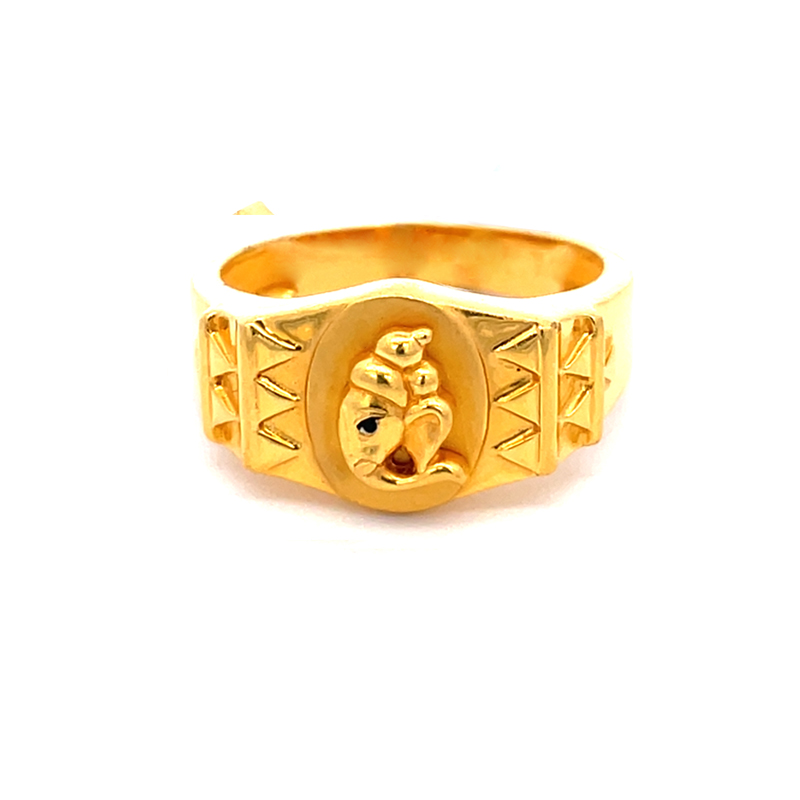 Men's Ring with Ganesh symbol - Size 9.75