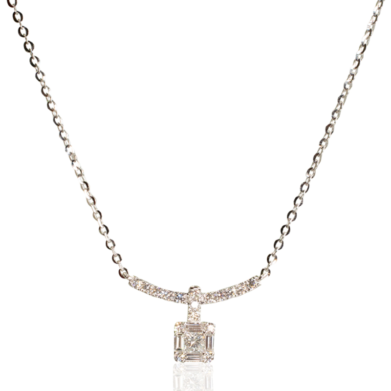 Paisley Chic! Diamond Pendant with Chain