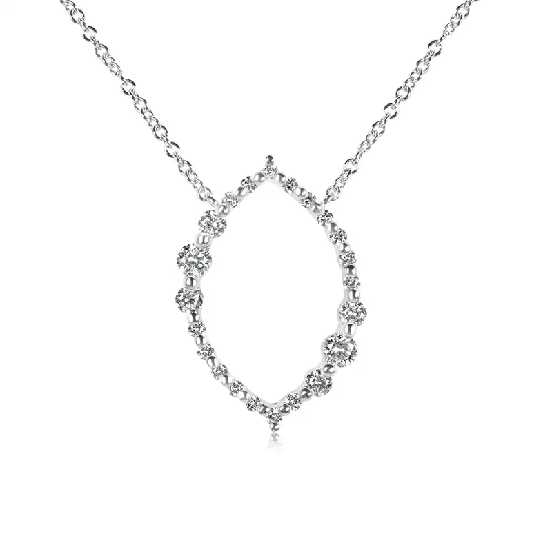 18K White Gold Diamond Pendant