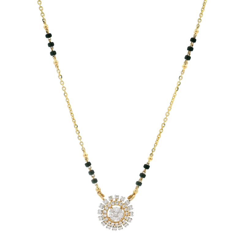 18K Gold Diamond Mangalsutra