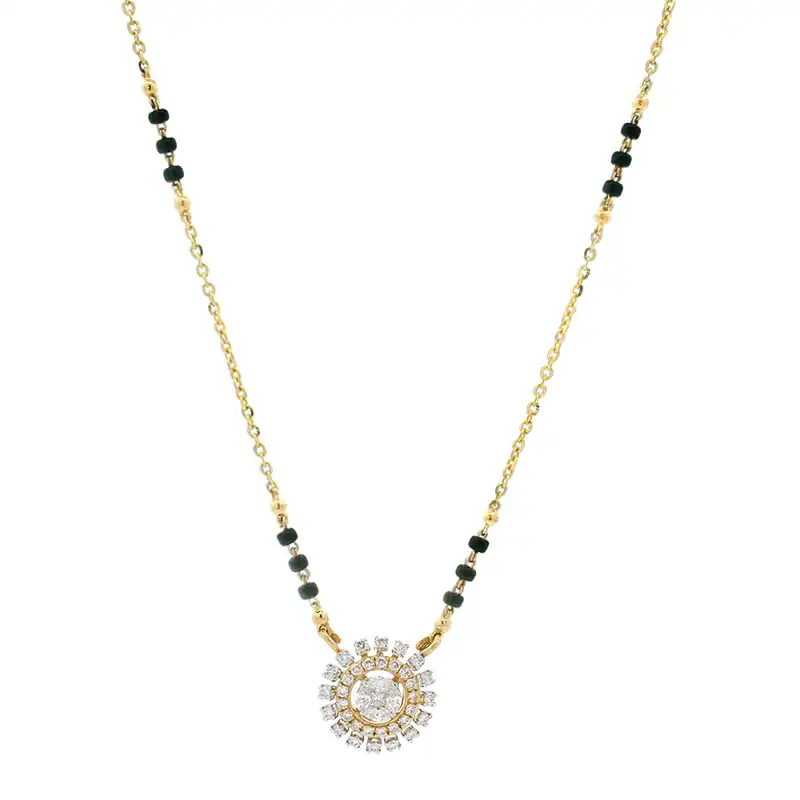 18K Gold Diamond Mangalsutra