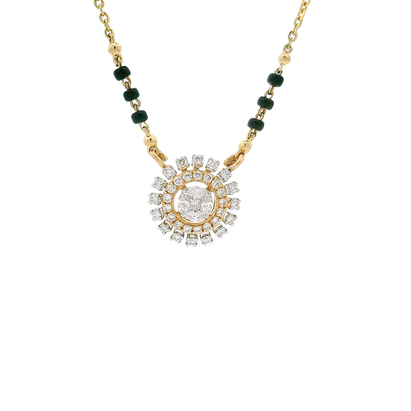 18K Gold Diamond Mangalsutra