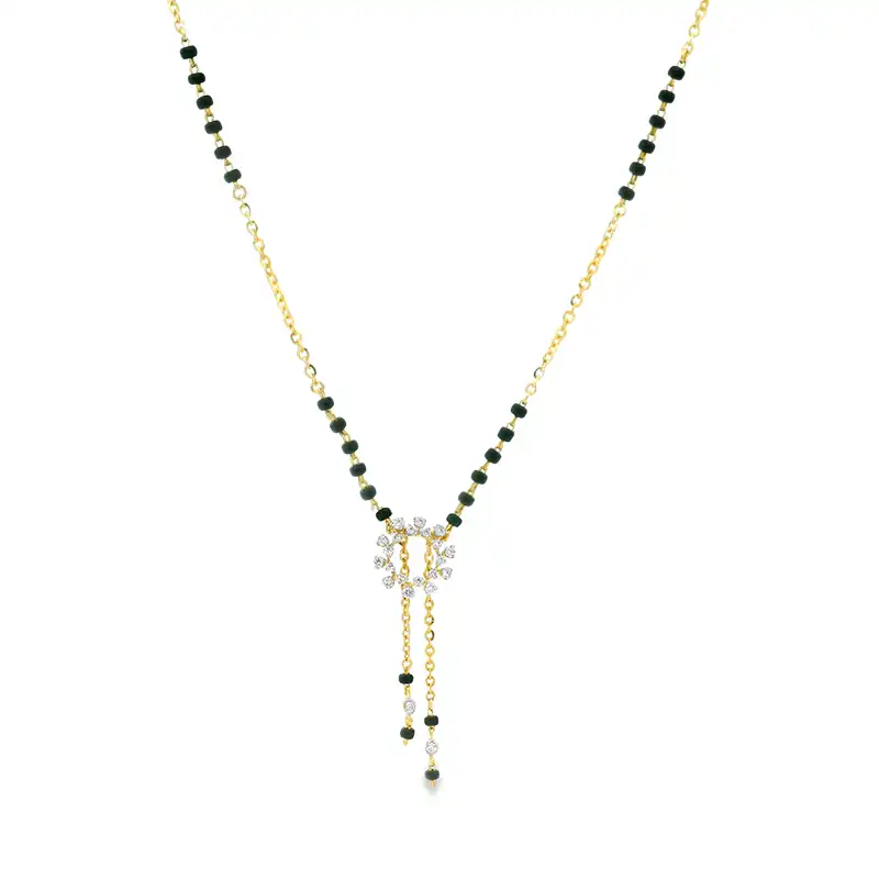 18K Gold Diamond Mangalsutra