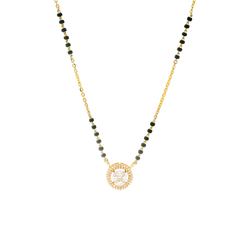 18K Gold Diamond Mangalsutra